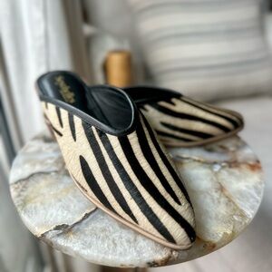 Seychelles Black and Cream Zebra Mules